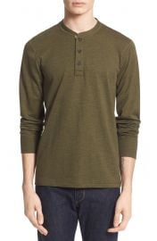 rag  amp  bone Standard Issue Slub Cotton Henley in green at Nordstrom